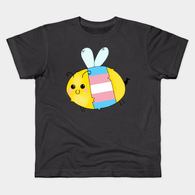 Pride Bees - Transgender Kids T-Shirt by Rendi_the_Graye